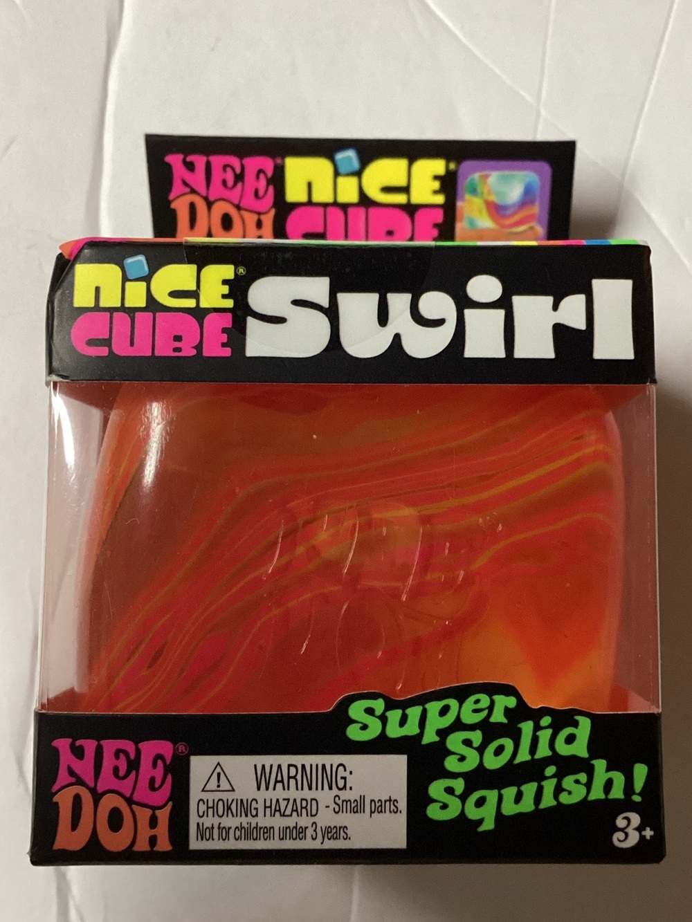 ONE/ Authentic NEEDOH nice cube Swirl/ orange and yellow